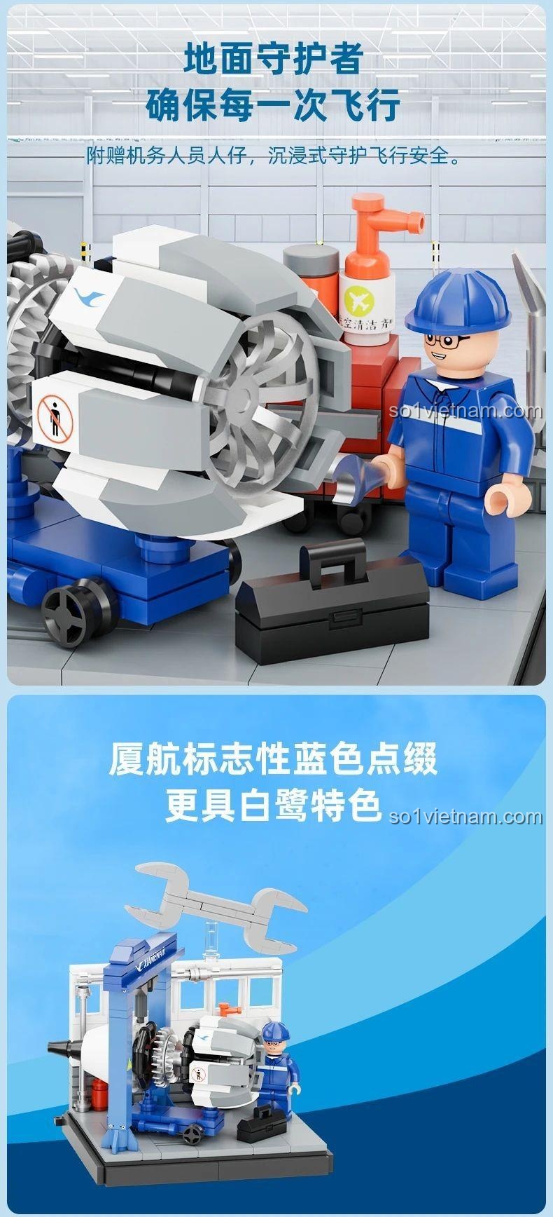 Hình ảnh chi tiết của một sản phẩm khác, bộ lắp ghép buồng lái máy bay.