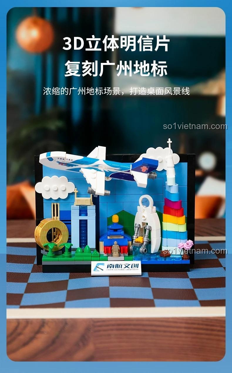 Giới thiệu bộ lắp ghép Pantasy 11033 Mô hình 3D Tòa nhà Biểu Tượng Quảng Châu