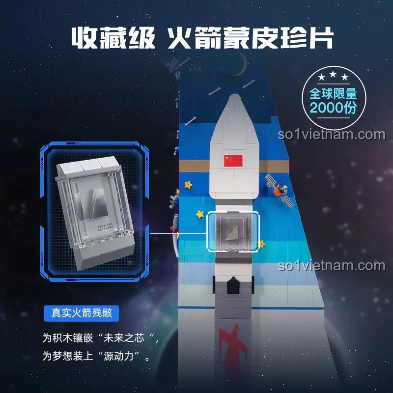 Mô hình thang máy vũ trụ chi tiết của bộ lắp ghép Pantasy 11034