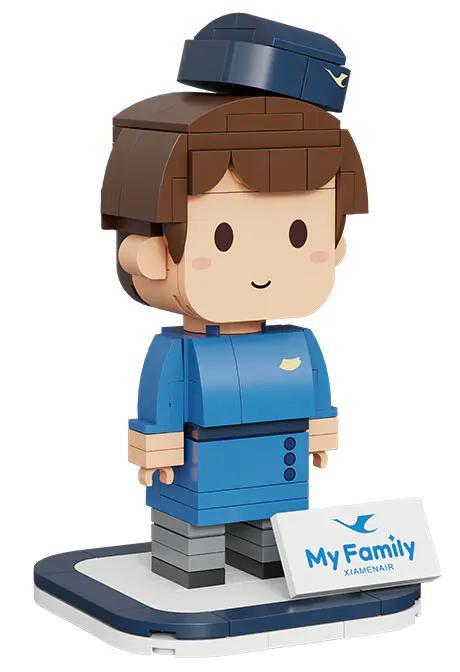 Mô hình Tiếp viên Hàng không Xiamen Air Pantasy 11035-36, đồ chơi lắp ghép cho bé 6 tuổi