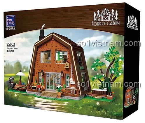 Hộp bộ lắp ghép Pantasy 85003 Ngôi nhà gỗ trong rừng, 2000 chi tiết, thiết kế modular, đáng tiền