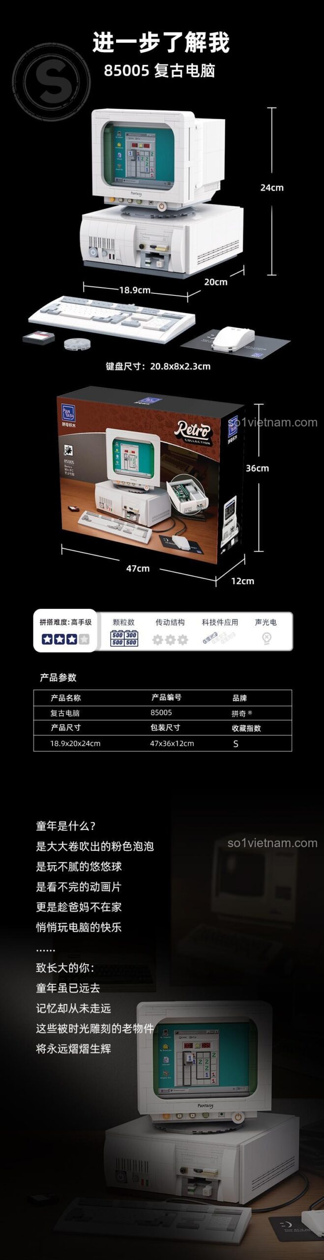 Đĩa quang của bộ đồ chơi Pantasy 85005 Máy tính cổ điển thập niên 90