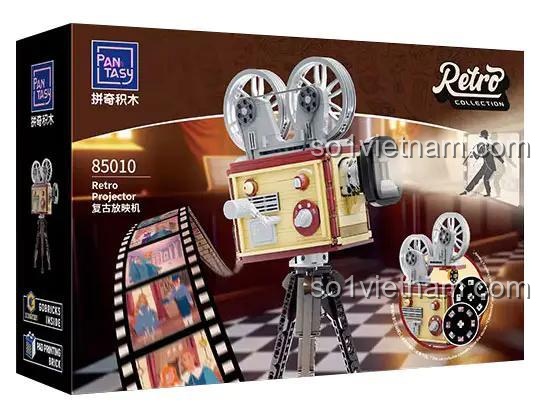 hộp bộ xếp hình 85010 Máy Chiếu Phim Cổ Điển Pantasy, phim cuộn có thể thay đổi, quà tặng sinh nhật cho con trai 16 tuổi