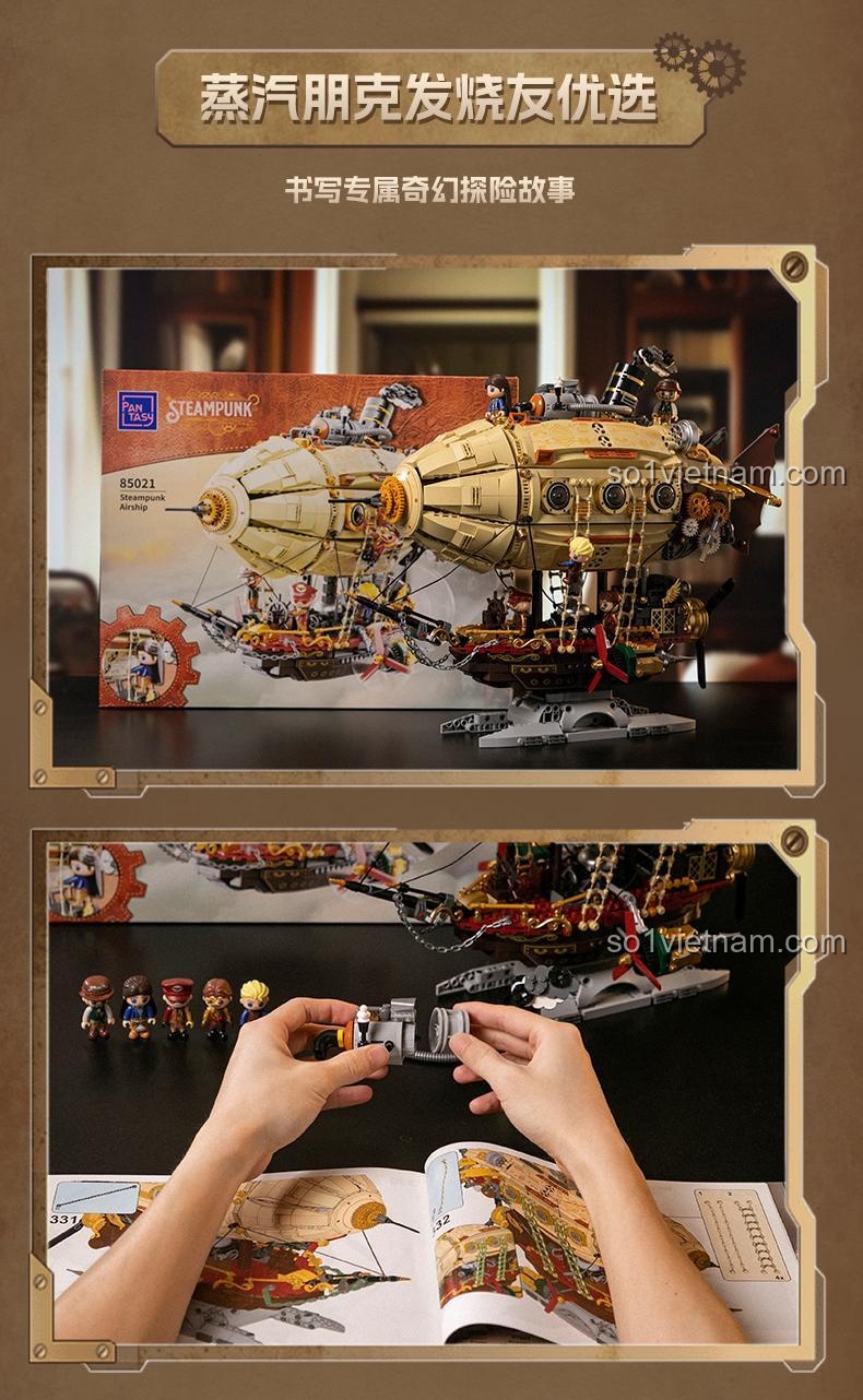 Cận cảnh 5 minifigures của bộ xếp hình Pantasy 85021 sẵn sàng cho cuộc phiêu lưu.