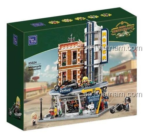 đồ chơi mô hình Pantasy 85024 Quán Ăn Xe Máy, hộp sản phẩm với 3000 chi tiết, chất lượng cao cho bé trai 12 tuổi
