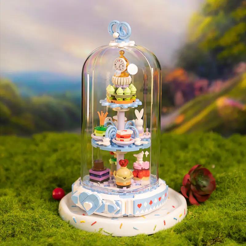 Bộ lắp ghép Pantasy 85101 Trà Chiều Xứ Sở Thần Tiên cho bé gái 6 tuổi, có nắp đậy bảo vệ, màu sắc chủ đạo trắng, xanh dương, vàng, hồng, chất liệu nhựa ABS cao cấp, giá tốt