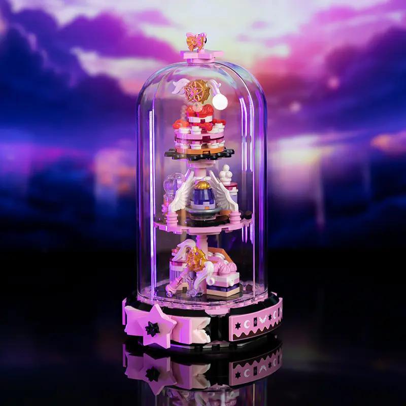 Bộ Lắp Ghép Mô Hình "Magic Girl" Pantasy 85102 - Mô hình để bàn độc đáo, có đèn LED, màu hồng, trắng, tím, phù hợp cho bé gái 12 tuổi