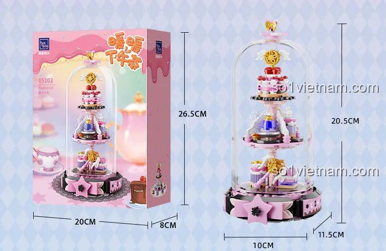 Hộp sản phẩm Bộ Lắp Ghép Mô Hình "Magic Girl" Pantasy 85102 - Kích thước hộp 20x8x26.5 cm