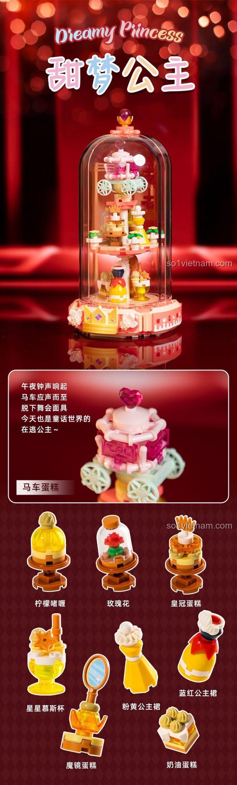 Pantasy 85103 Tiệm Bánh Ngọt Công Chúa Mơ Màng mô hình chi tiết, đồ chơi xếp hình, bộ lắp ghép cho bé gái 6 tuổi, Giấc Mơ Ngọt Ngào, giá tốt