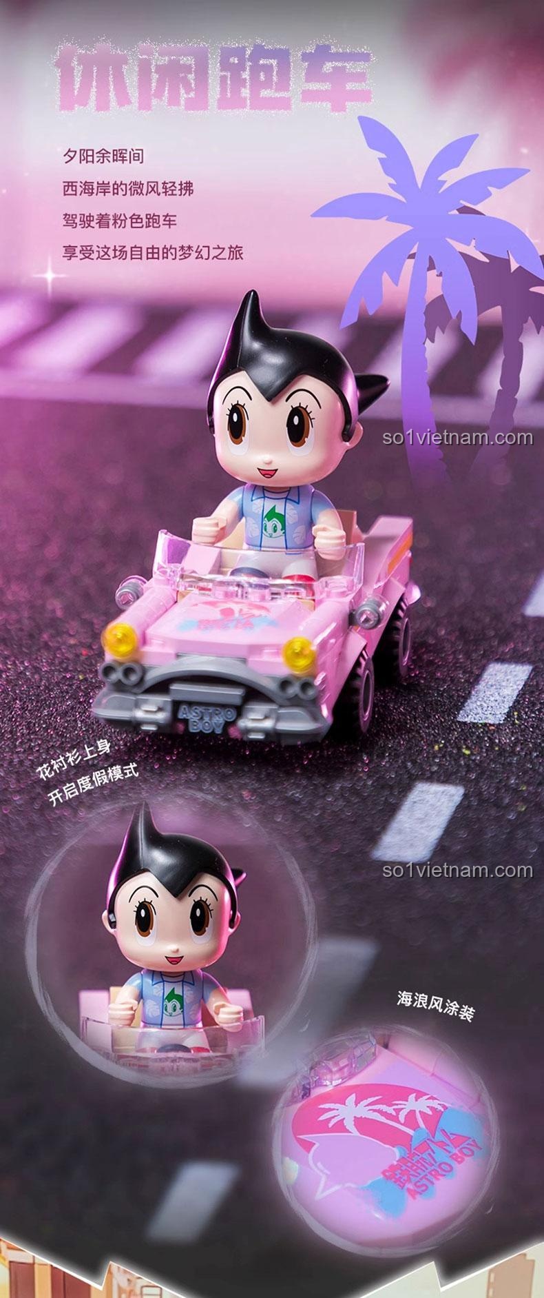 Pantasy 86208-11 Astro Boy Xe Hơi Chạy Đua đồ chơi xây dựng cho bé trai 6 tuổi