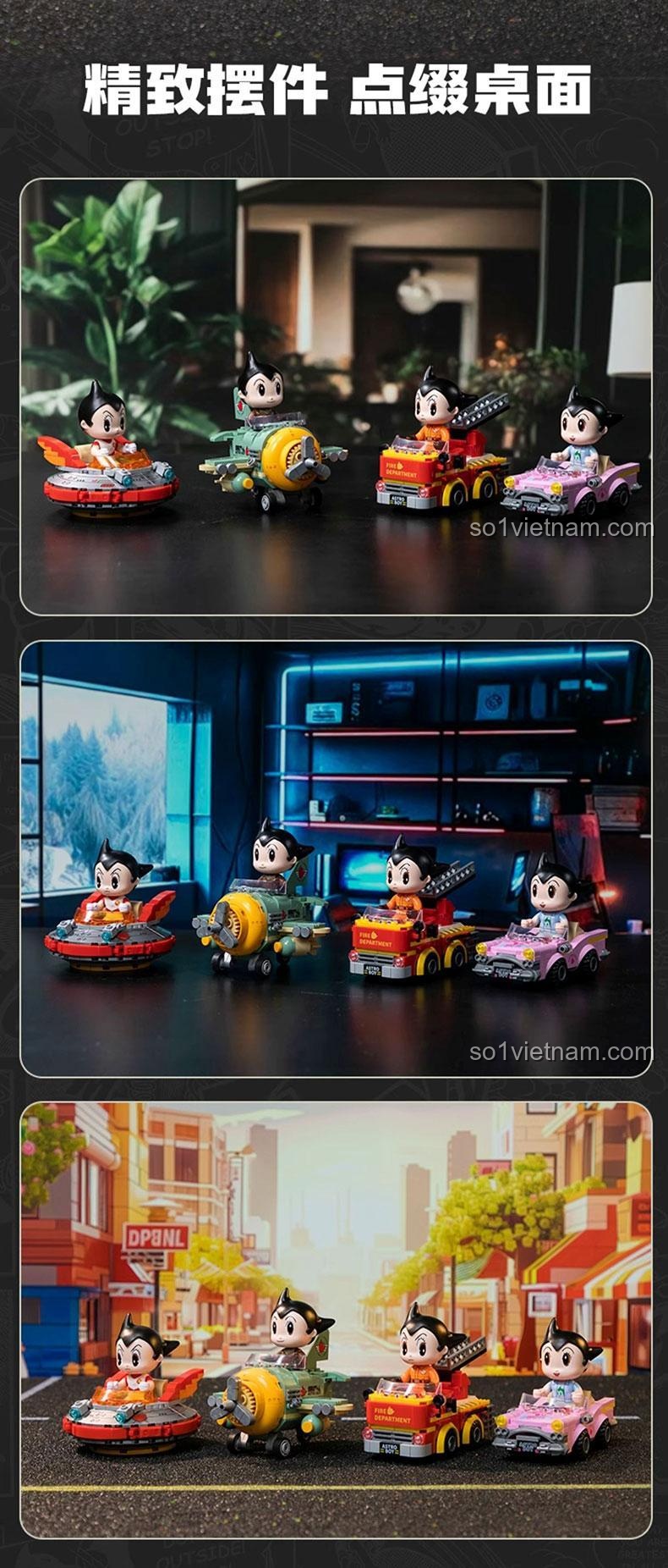 Pantasy 86208-11 Astro Boy Xe Hơi Chạy Đua mini block cho bé trai 6 tuổi