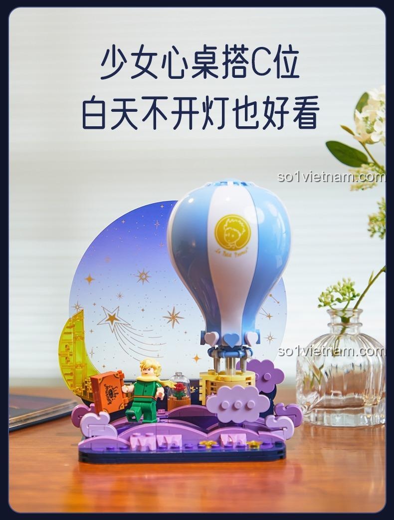 Vẻ đẹp của bộ đồ chơi trang trí Hoàng Tử Bé ngay cả khi không bật đèn, món đồ decor tinh tế.