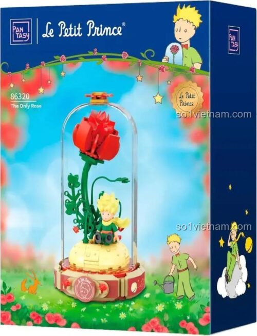 Hộp sản phẩm Pantasy 86320 Tiểu Hoàng Tử và Bông Hồng Duy Nhất, bộ lắp ghép, đồ chơi giáo dục cho bé gái 6 tuổi, giá tốt