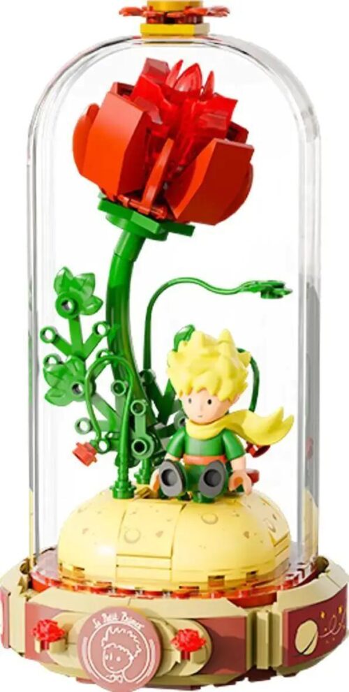 Mô hình Tiểu Hoàng Tử và Bông Hồng dưới lồng kính, Pantasy 86320, bộ lắp ghép, đồ chơi sáng tạo cho bé gái 6 tuổi, Bông Hồng Duy Nhất