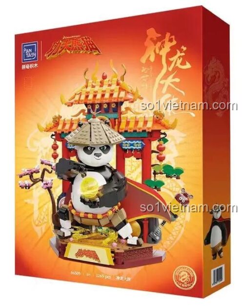 Hộp sản phẩm bộ lắp ghép Pantasy 86509 Kung Fu Panda 4: Thần Long Đại Hiệp, đồ chơi mô hình cho bé 6 tuổi