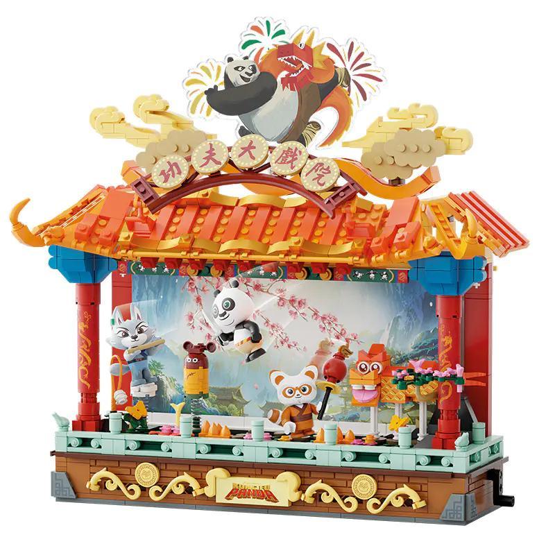 Bộ lắp ghép Pantasy 86514 Hí viện Kungfu Panda, mô hình sân khấu kịch bóng độc đáo, phù hợp bé trai bé gái 8 tuổi, giá tốt.