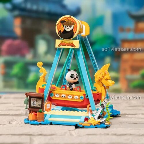 Đồ chơi mô hình Công viên phiêu lưu Kung Fu Panda Pantasy 86516 chất lượng cao cho bé trai bé gái 6 tuổi.