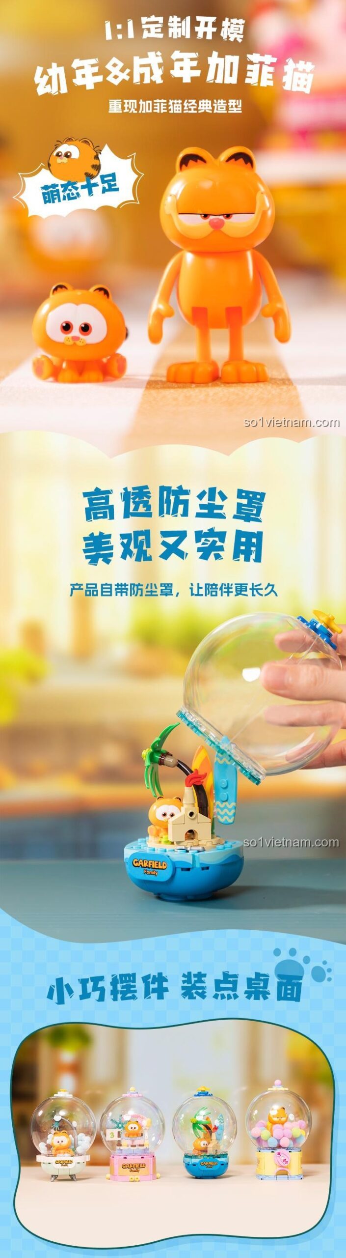 Hộp sản phẩm bộ lắp ghép Pantasy 86802 Gia đình Garfield - Quả cầu pha lê