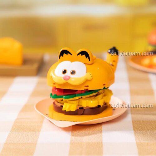 Pantasy 86805 Gia Đình Garfield - Bánh Burger Mỹ, chi tiết mô hình Garfield, đồ chơi lắp ráp cho bé 6 tuổi