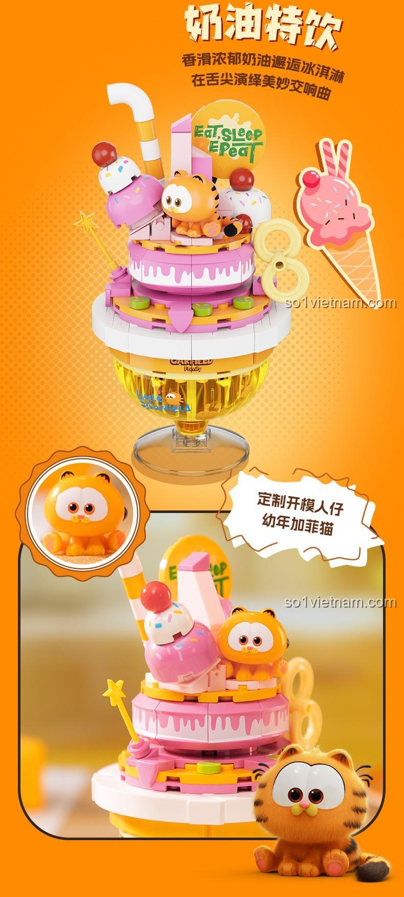Hộp sản phẩm bộ lắp ghép Garfield Family Món Tacos Pantasy 86808