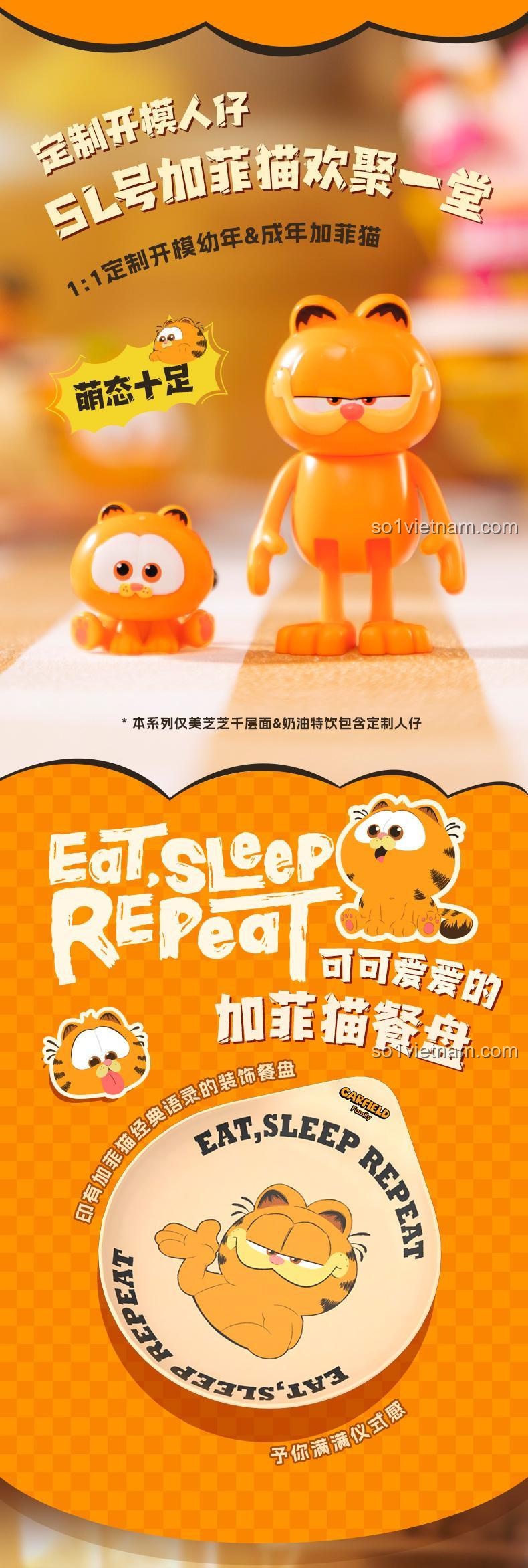 Kích thước bộ lắp ghép Garfield Family Món Tacos Pantasy 86808
