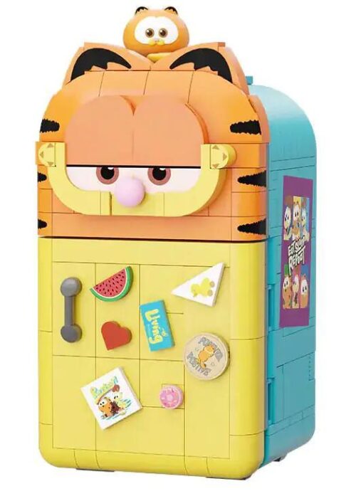 Bộ lắp ghép tủ lạnh Garfield Pantasy 86809, mô hình Garfield dễ thương, đồ chơi sáng tạo cho bé 6 tuổi