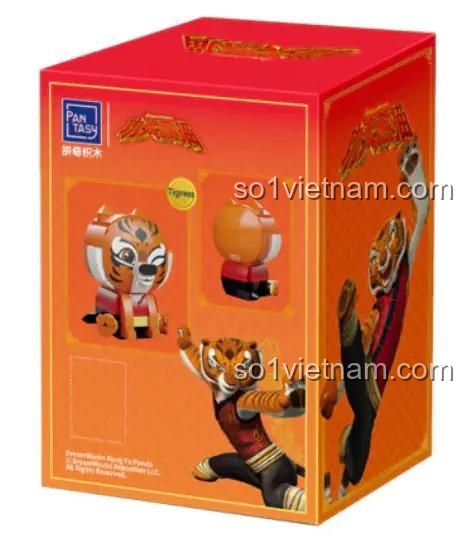 Nhân vật Giao Hổ 99125 Pantasy, mặt sau hộp, bộ lắp ghép chất lượng cao cho bé gái 6 tuổi