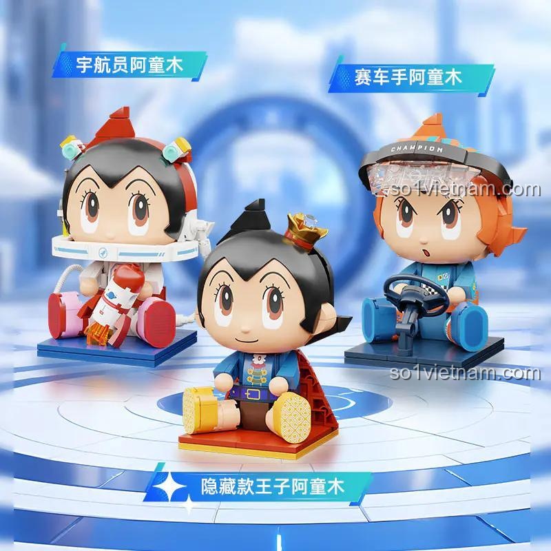 Robot Astro Boy 128, bộ lắp ghép Pantasy, mô hình phi hành gia, tay đua, hoàng tử ẩn, sưu tập bất ngờ