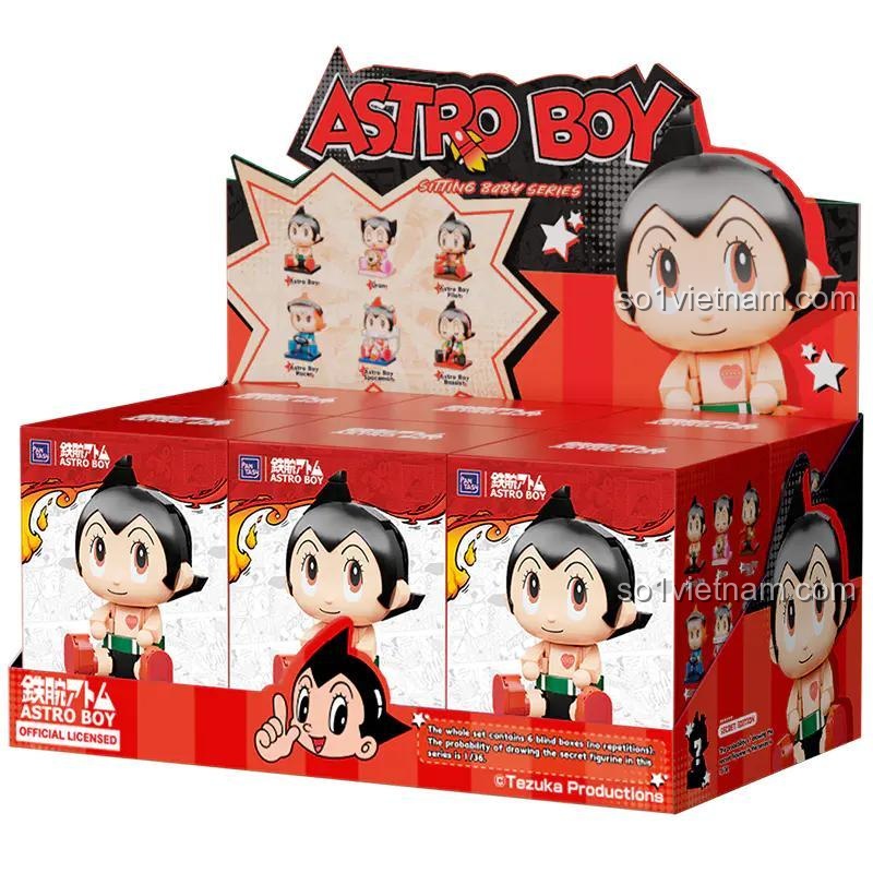 Hộp Mù Astro Boy Pantasy 99128 display, bộ lắp ghép Mô Hình Ngồi Astro Boy, có mẫu ẩn hiếm, đáng tiền