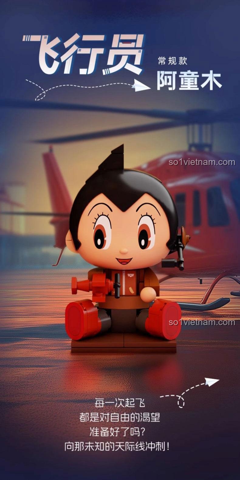 Pantasy Hộp Mù Astro Boy, mô hình phi công Astro Boy chi tiết, cho bé trai 6 tuổi, giá tốt