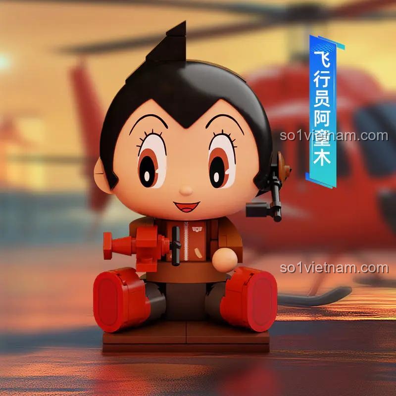 Hộp Mù Astro Boy Pantasy 99128 mô hình phi công, bộ đồ chơi Pantasy 99128, phát triển trí tuệ, giá rẻ