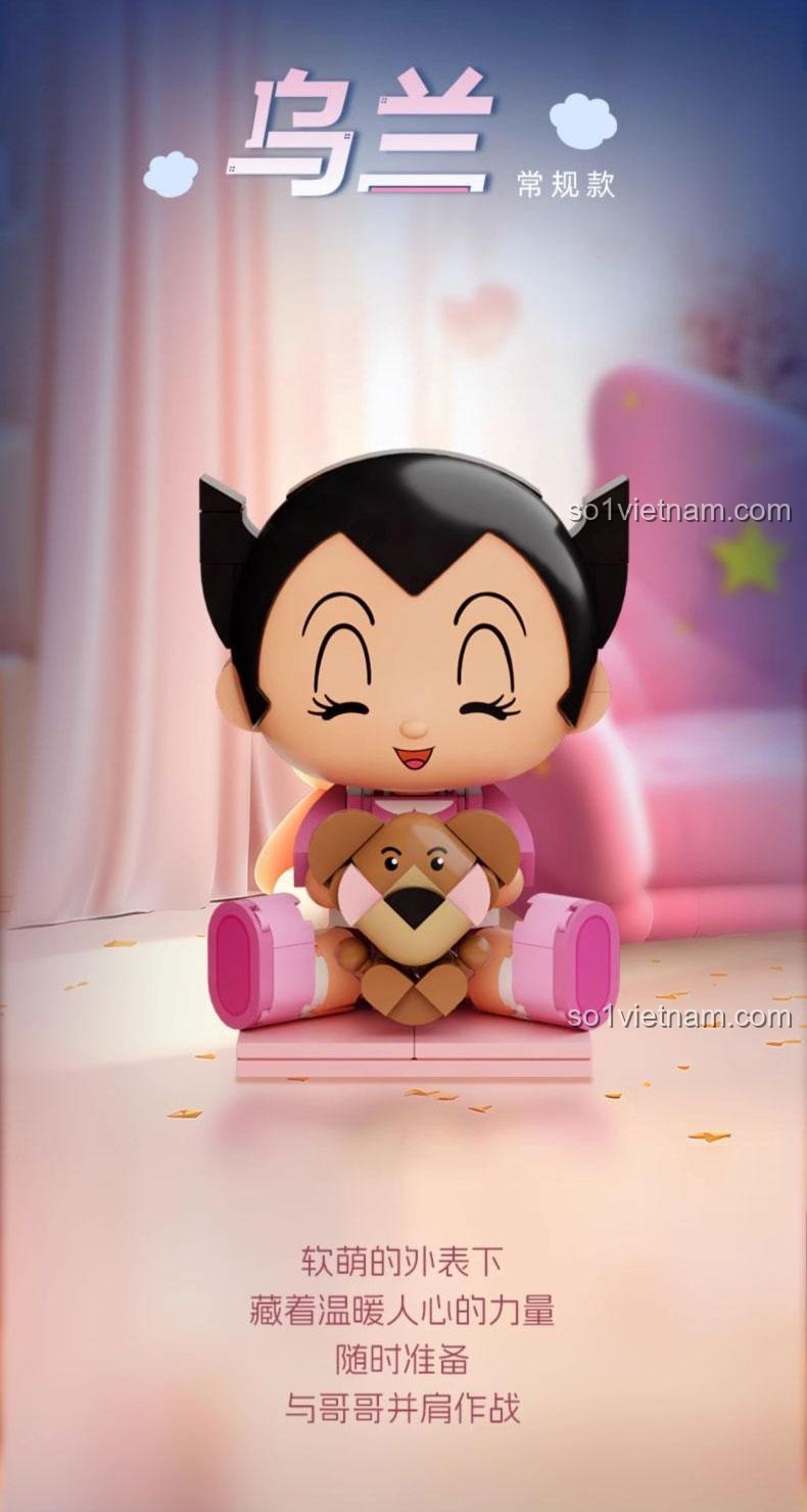 Bộ đồ chơi Nhân Vật Astro Boy, mô hình Uran Astro Boy với gấu bông, dễ thương, chất lượng cao
