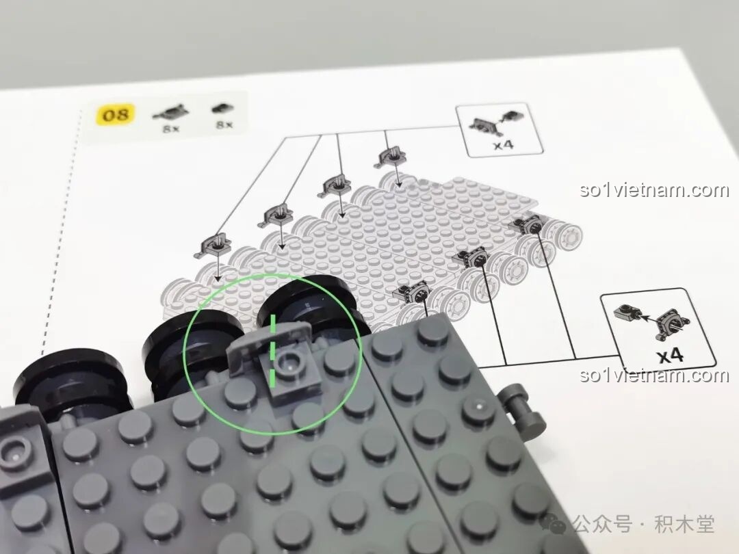 Minh họa cách xử lý chi tiết bị cấn khi lắp ráp xe tăng Panzer IV F2 12GO