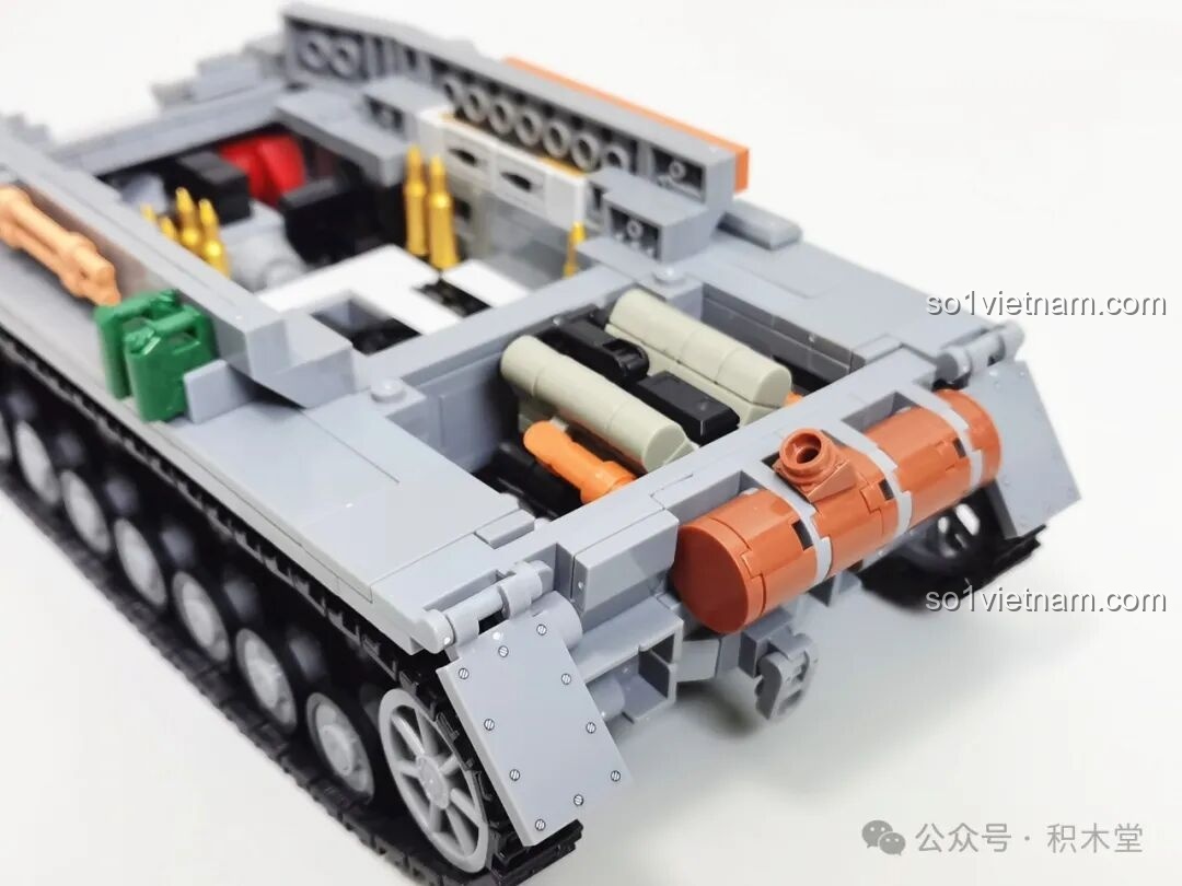 Chi tiết tháp pháo xoay và giỏ đạn của xe tăng Panzer IV F2 12GO