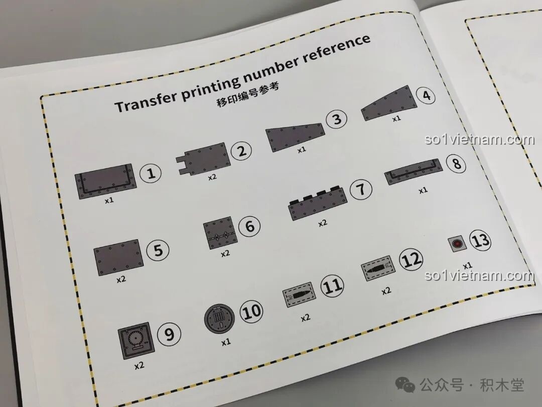 Trang hướng dẫn tham khảo các chi tiết in sẵn (printed parts) của bộ xe tăng Panzer IV F2 12GO