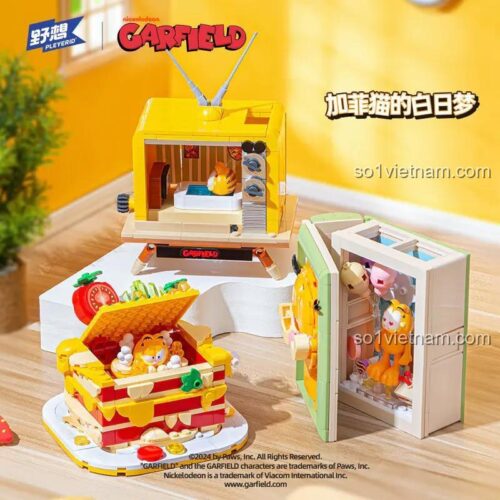 Bộ lắp ghép Garfield M38-P8052B - Giấc Mơ Ngọt Ngào, đồ chơi mô hình Garfield cho bé 12 tuổi