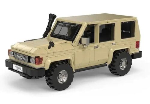 Pinbo PB8850 Toyota Land Cruiser LC78 xe địa hình tỉ lệ 1:32, xe SUV, xe bán tải, xe off-road, màu kem, đồ chơi lắp ghép cho bé 14 tuổi