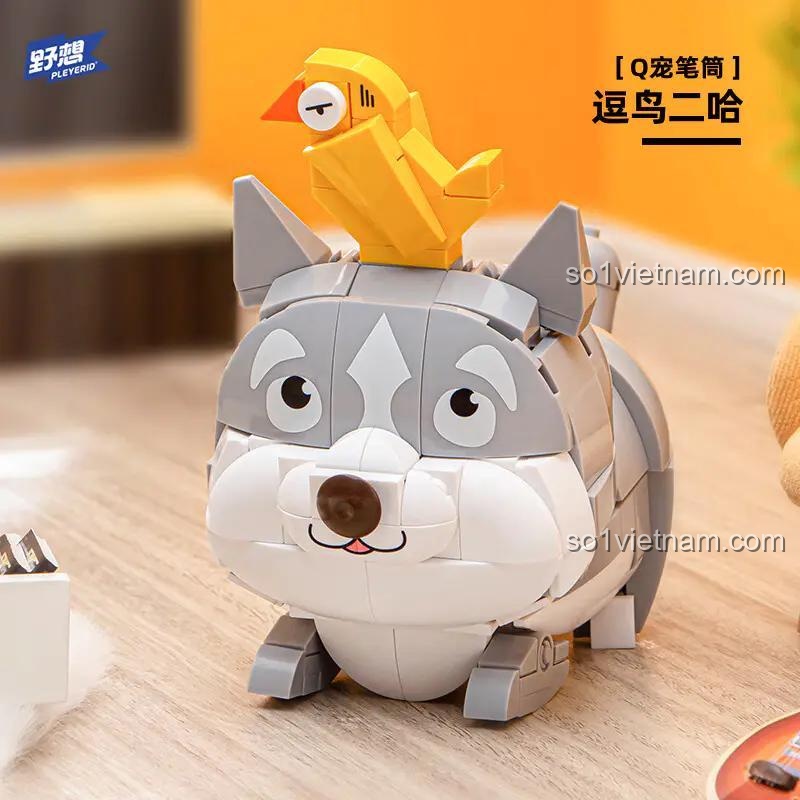 Bộ lắp ghép Pleyerid M38-P8058 Chó Pug, đồ chơi mô hình cho bé 12 tuổi