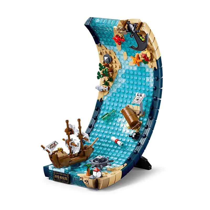 Bộ lắp ghép tranh 3D Pleyerid M38-P8023 Chuyến hải trình của Columbus, đồ chơi mô hình sáng tạo cho thanh niên 12 tuổi.