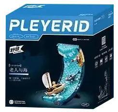 Hộp sản phẩm bộ lắp ghép Pleyerid M38-P8025 Ông Già và Biển Cả, tranh 3D độc đáo cho thanh niên yêu văn học.