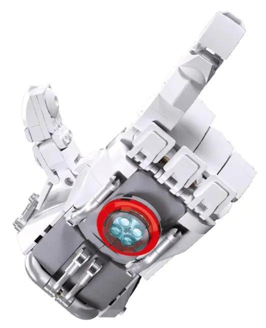 Mô hình găng tay năng lượng Maro Pleyerid M38-P8066, đồ chơi lắp ghép robot cho bé trai 12 tuổi, có đèn LED, giá đỡ bút