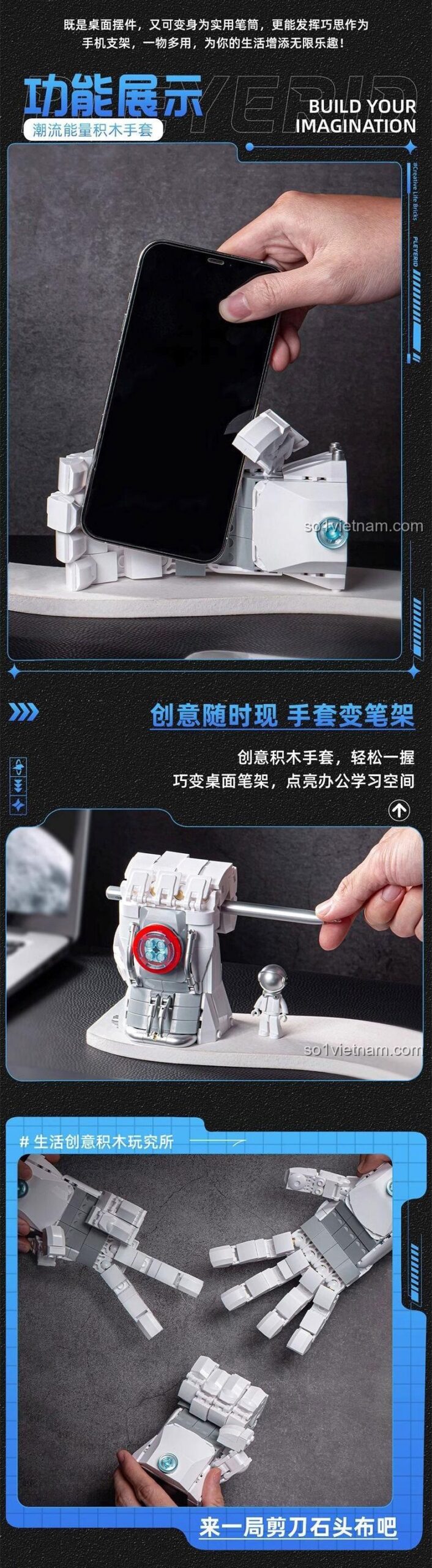 Mô hình Maro Năng Lượng Tay Pleyerid M38-P8066 cùng minifigure đi kèm