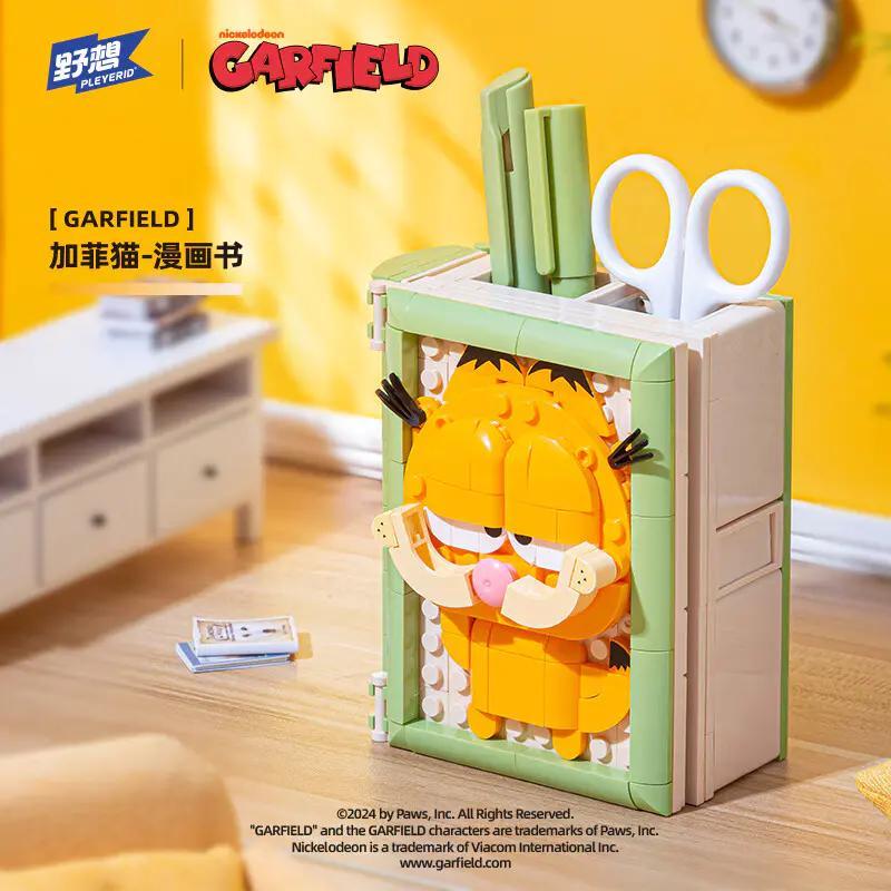 Mô hình Garfield Bạch Nhật Mơ M38-P8052A, đồ chơi lắp ghép Garfield, đồ chơi sáng tạo cho bé 12 tuổi, đồ chơi phát triển trí tuệ Garfield, 野想Pleyerid Garfield