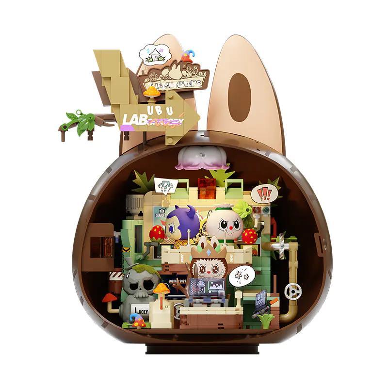 bộ lắp ghép Ngôi nhà cây LABUBU Pop Mart P10000, mô hình nhà cây The Monsters, đồ chơi sáng tạo cho bé 8 tuổi, giá tốt