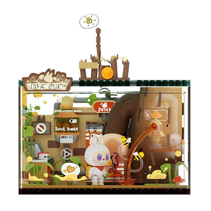 Hộp sản phẩm bộ đồ chơi Máy làm nước ép Labubu Pop Mart P10001, mô hình căn cứ bí mật rừng The Monsters, đồ chơi lắp ghép cho trẻ 8 tuổi, giá tốt