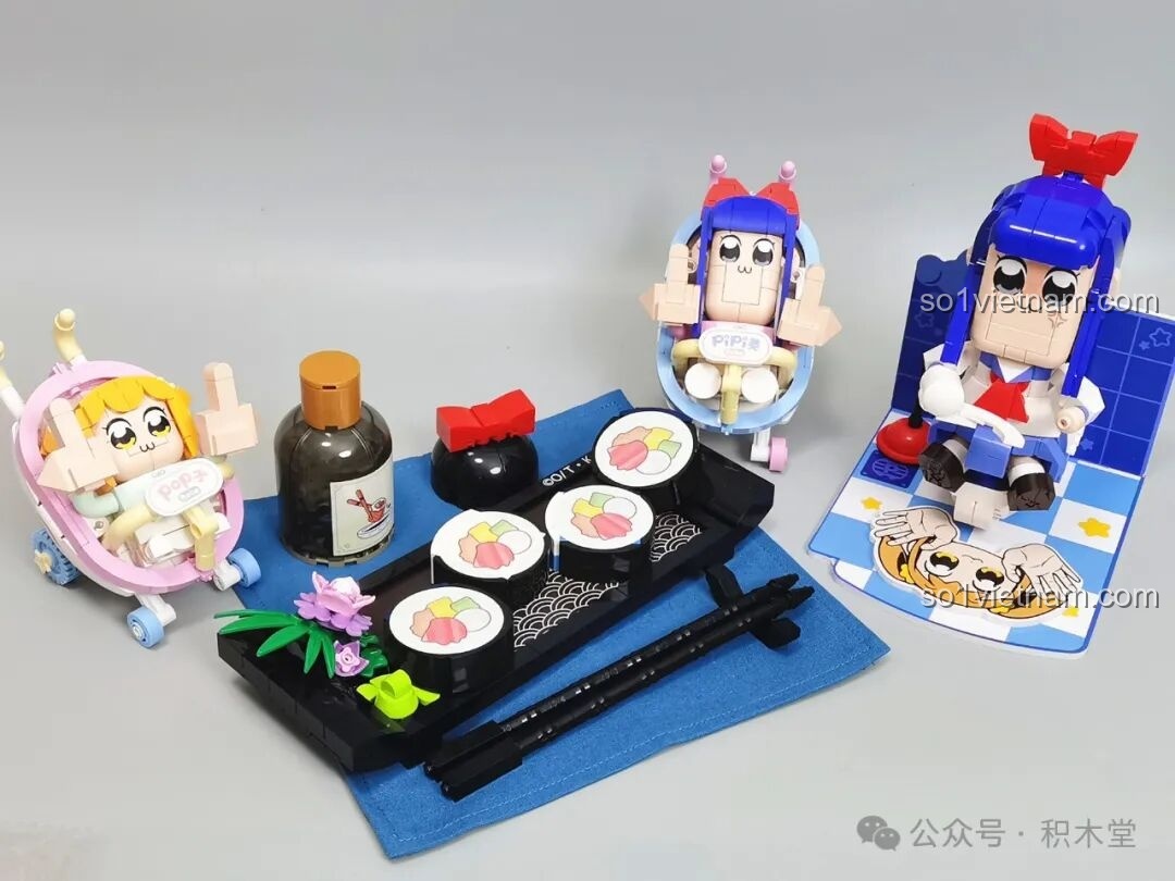 Tất cả các mẫu đồ chơi lắp ráp Pop子 và Pipi美 cùng nhau