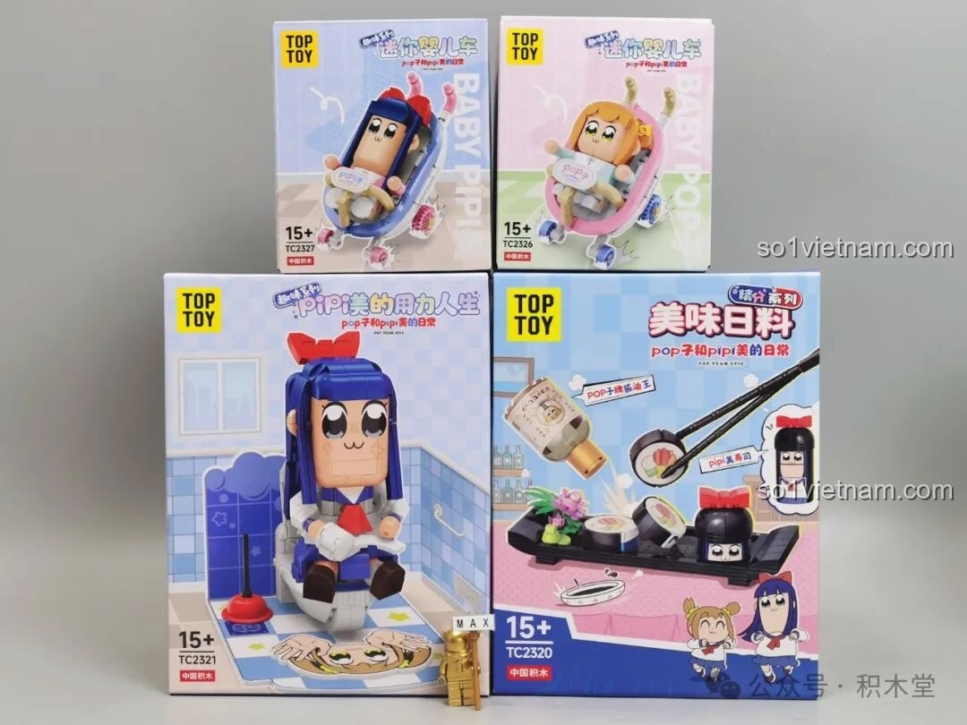 Tổng hợp 4 mẫu đồ chơi lắp ráp Pop子 và Pipi美 từ TOP TOY