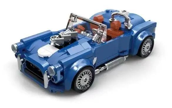 Bộ lắp ghép Xe Ford Mui Trần Power Block PB8818, mô hình xe cổ điển màu xanh dương, đồ chơi mô hình cho bé trai 8 tuổi, giá tốt