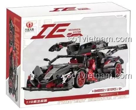 Hộp đồ chơi mô hình Qianmai QM00052 Siêu Xe Apollo IE, 1072 chi tiết, dành cho bé trai 8 tuổi, giá rẻ.