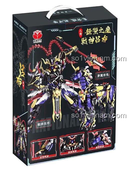 千麦 QM00104 bộ lắp ghép Chiến thần Lữ Bố Ác quỷ Mộng Ma Xích Thố, mô hình Mecha Lữ Bố, đồ chơi xây dựng cho bé trai 6 tuổi, 1493 mảnh